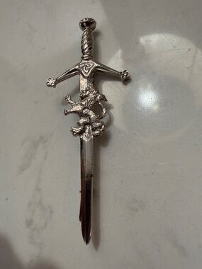 Silver is Scottish Decorative Dagger Pendant UNISEX